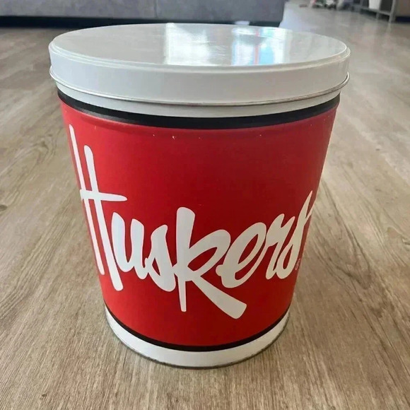 Nebraska Huskers Metal Tin with Lid - Picture 2 of 9